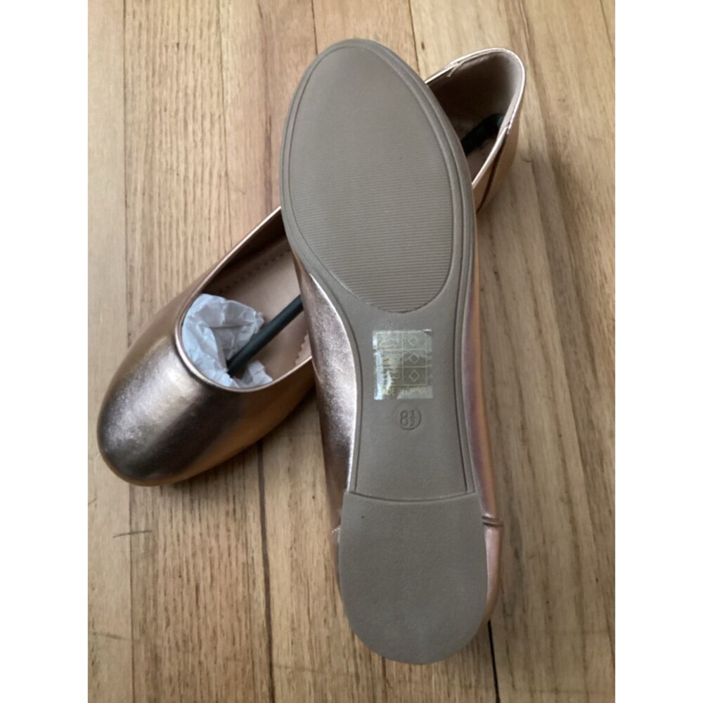 Journee Collection Metallic Rose Ballet Flats